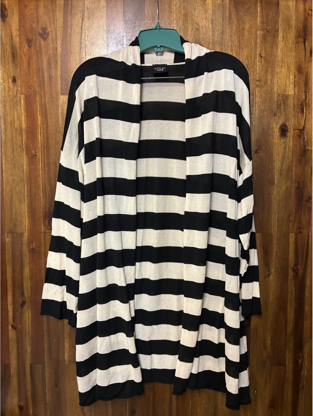 Bitte Kai Rand Black White Stripe Long Cardigan Size 2 US Women’s M 8–10 Danish